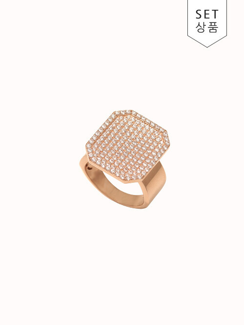 14K 18K 하비앙 스퀘어 볼드 반지