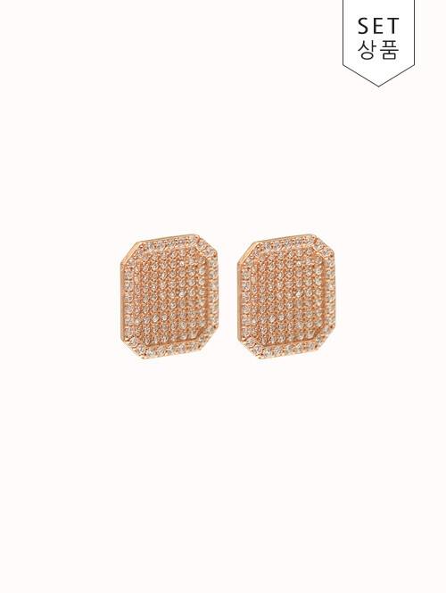 14K 18K 하비앙 스퀘어 귀걸이