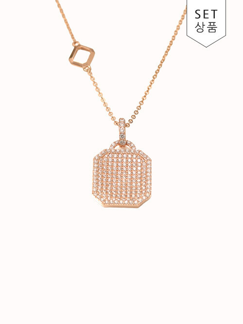 14K 18K 하비앙 스퀘어 롱 목걸이