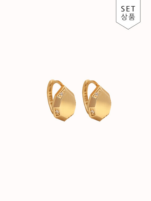 14K 18K 하텐 스톤 귀걸이