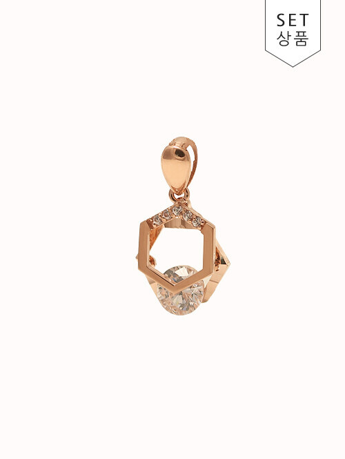 14K 18K 디너 육각 펜던트