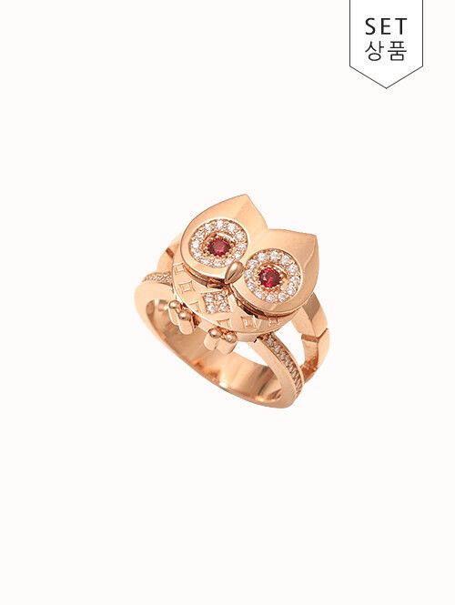 14K 에티나 부엉이 반지 (중사이즈)