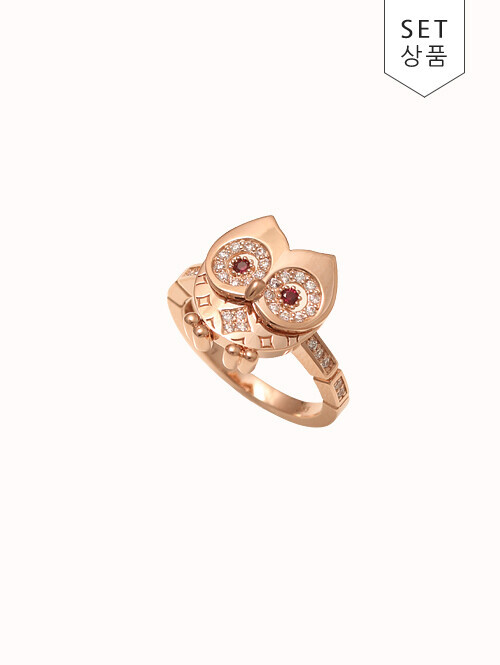 14K 에티나 부엉이 반지 (소사이즈)