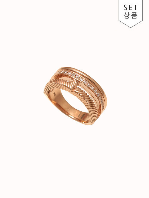 14K 18K 체인지 두줄 반지