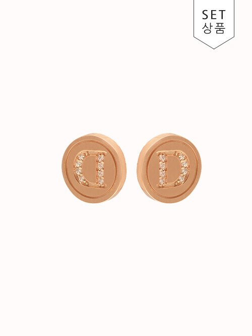 14K 18K 베덴 이니셜D 써클 귀걸이