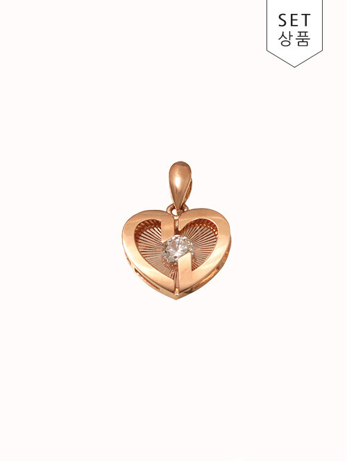 14K 18K 모아브 하트 펜던트