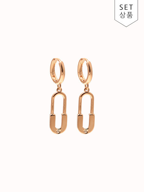 14K 18K 클로젯 클립 귀걸이