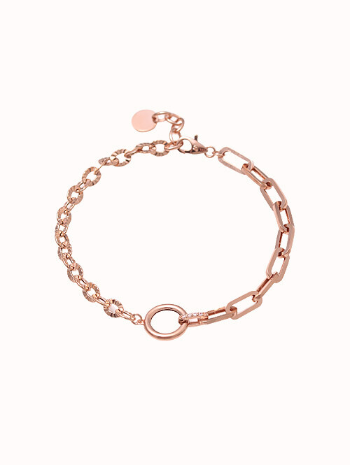 14K 18K 원써클 언발 클립 팔찌