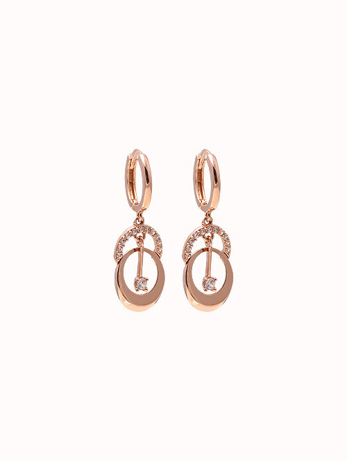 14K 18K 바이나즈 투써클 귀걸이