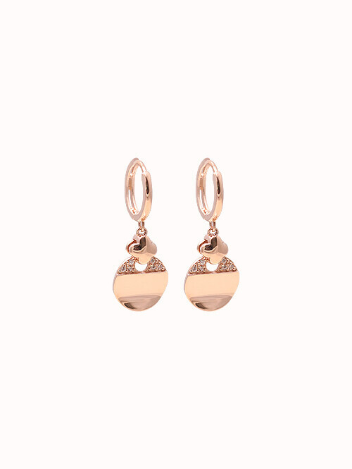 14K 18K 레이사 웨이브 써클 귀걸이