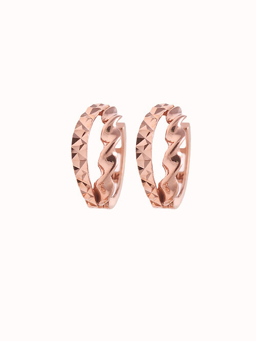 14K 18K 벤리안 두줄 귀걸이