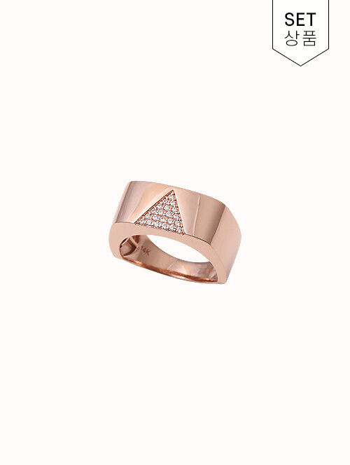 14K 18K 딕셔 삼각 포인트 반지
