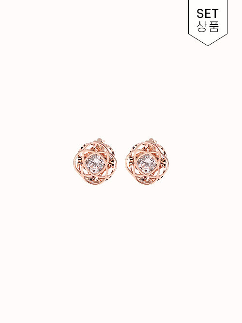 14K 18K 다네드 로즈 귀걸이