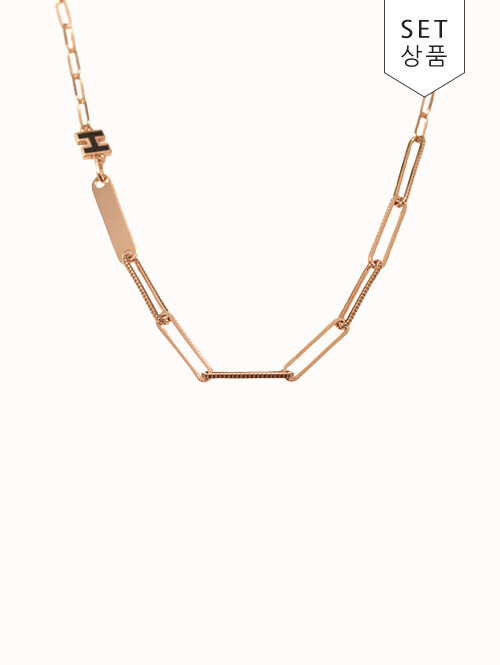 14K 18K 헤포드 H 클립 목걸이