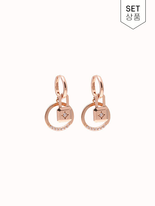 14K 18K 제리카 자물쇠 귀걸이