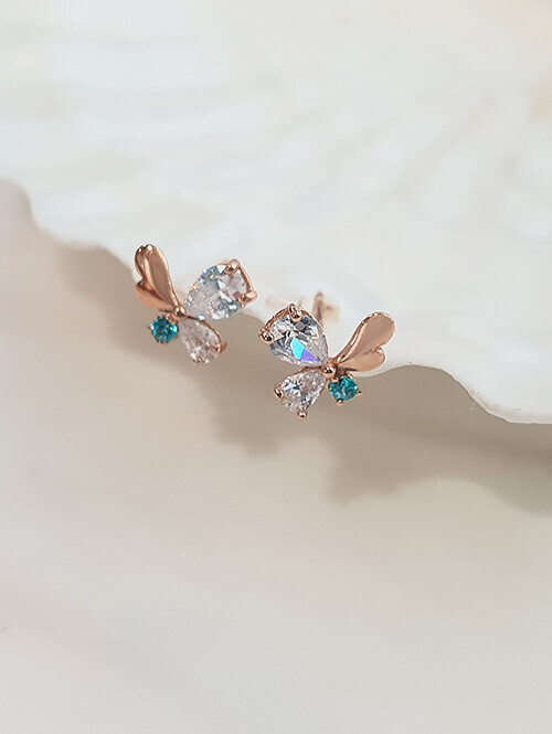 14K 올르니 나비 귀걸이