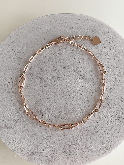 14K 18K 컷팅 포인트 클립 팔찌