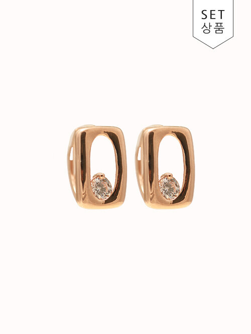 14K 18K 아르도 스퀘어 귀걸이