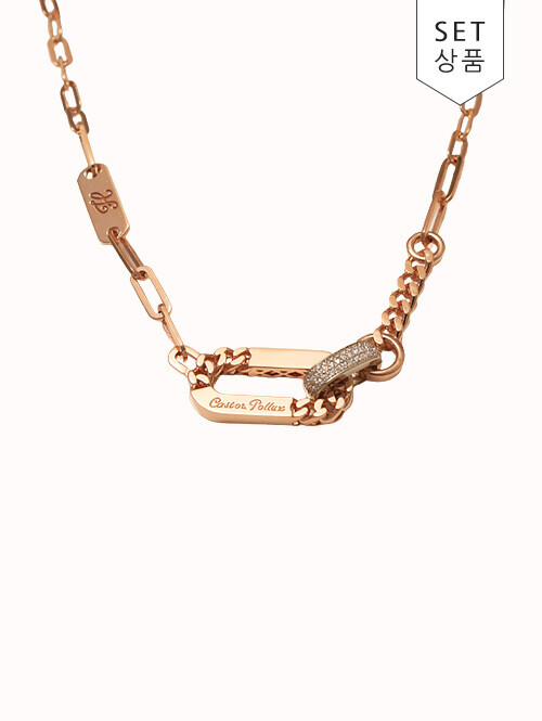 14K 18K 카스토르 레터링 클립 목걸이