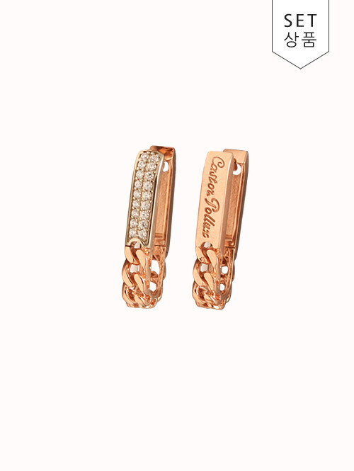 14K 18K 카스토르 레터링 귀걸이