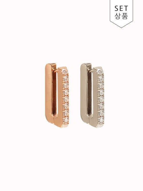 14K 18K 블레마 스퀘어 귀걸이