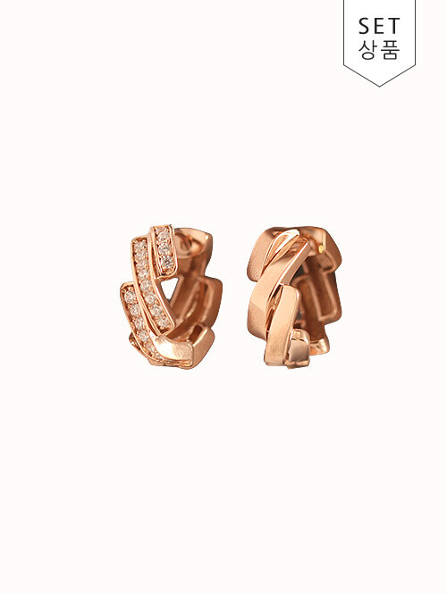 14K 18K 헤리티스 사선 귀걸이