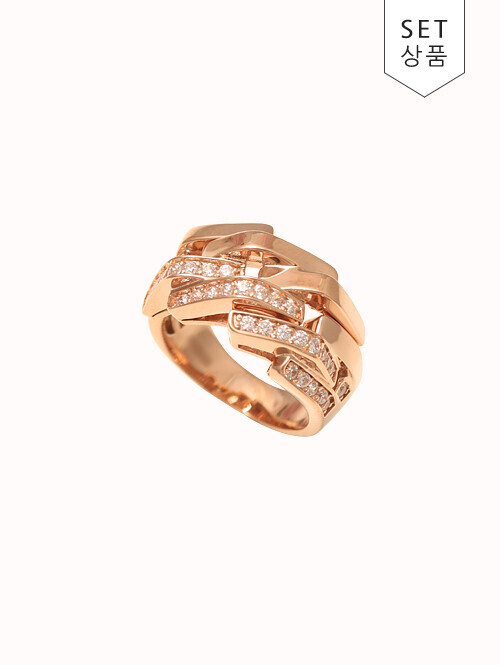 14K 18K 헤리티스 사선 반지