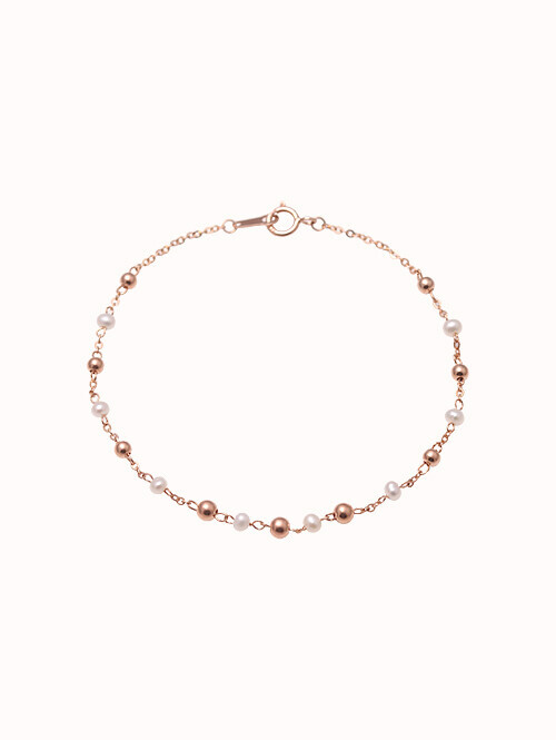 14K 에즈너 진주 볼 팔찌