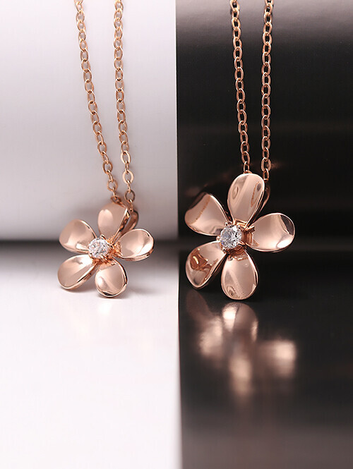 14K 18K 메이비 플라워 펜던트 (소,대사이즈)(체인별도상품)