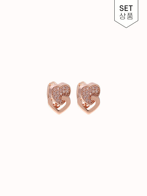 14K 18K 로베네트 하트 귀걸이