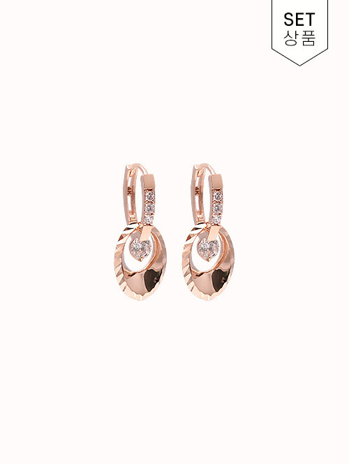 14K 18K 넬라즈 써클 컷팅 귀걸이