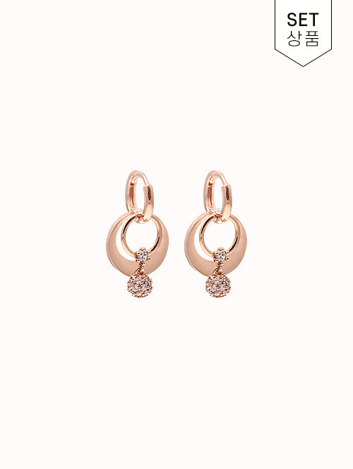 14K 18K 셀리브 투 써클 귀걸이