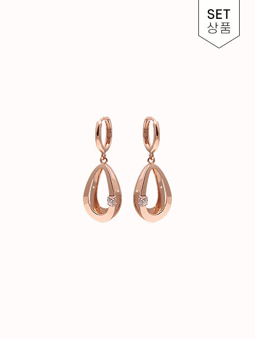 14K 18K 파에 라운드 귀걸이