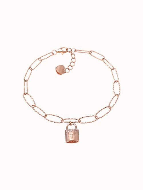 14K 18K 자물쇠 루이스 V 팔찌