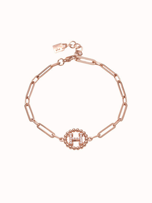 14K 18K 리넬 H 클립 팔찌