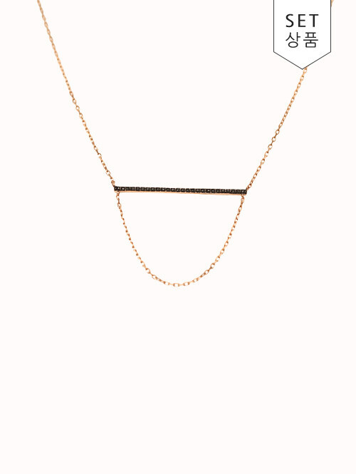 14K 18K 마보니 스틱 체인 목걸이