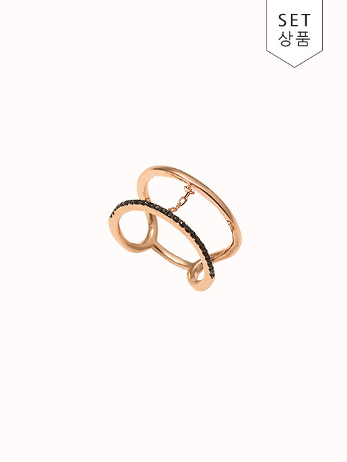 14K 18K 마보니 두줄 반지