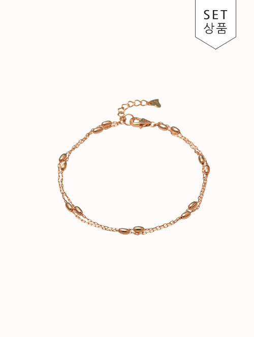 14K 18K 미누스 두줄 팔찌