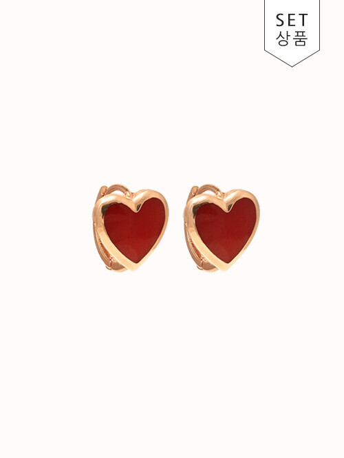 14K 18K 러브포션 하트 귀걸이