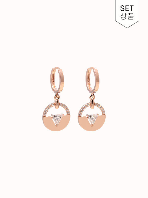 14K 18K 루터 써클 귀걸이