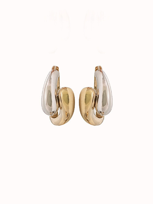 14K 18K 렌디마 볼륨 투톤 귀걸이