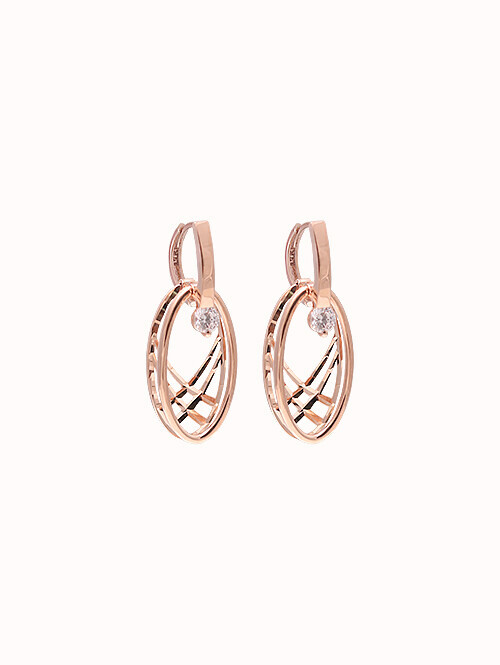 14K 18K 로렛 라운드 메쉬 귀걸이