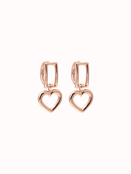 14K 18K 도형 하트 귀걸이