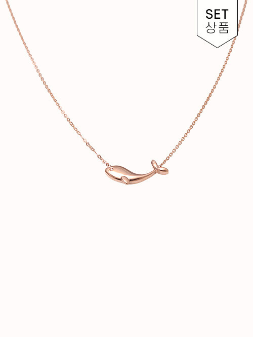 14K 18K 라제리 돌고래 목걸이