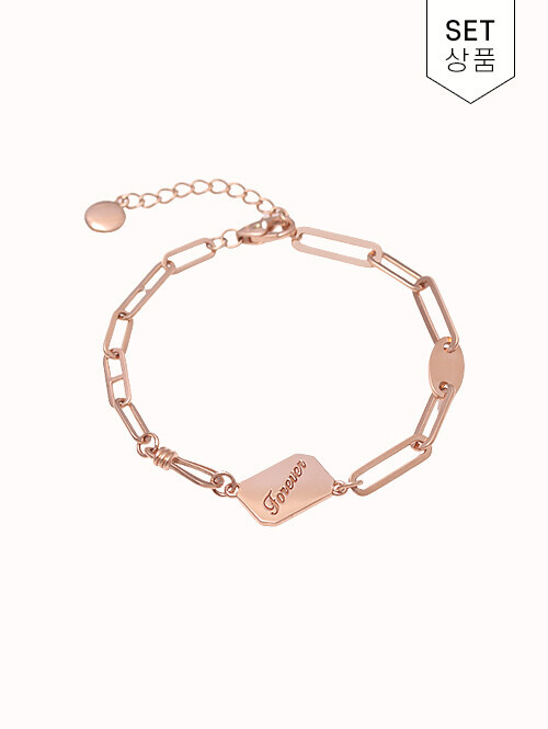 14K 18K 포에버 스퀘어 팔찌