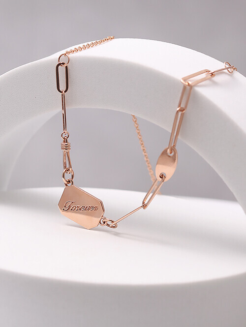 14K 18K 포에버 스퀘어 목걸이