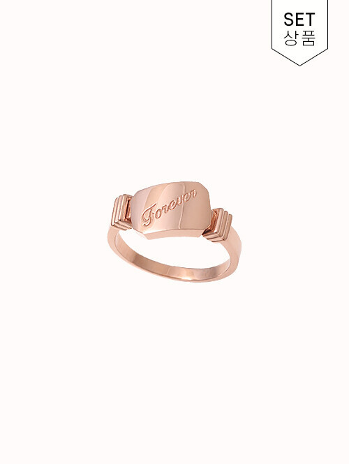 14K 18K 포에버 스퀘어 반지