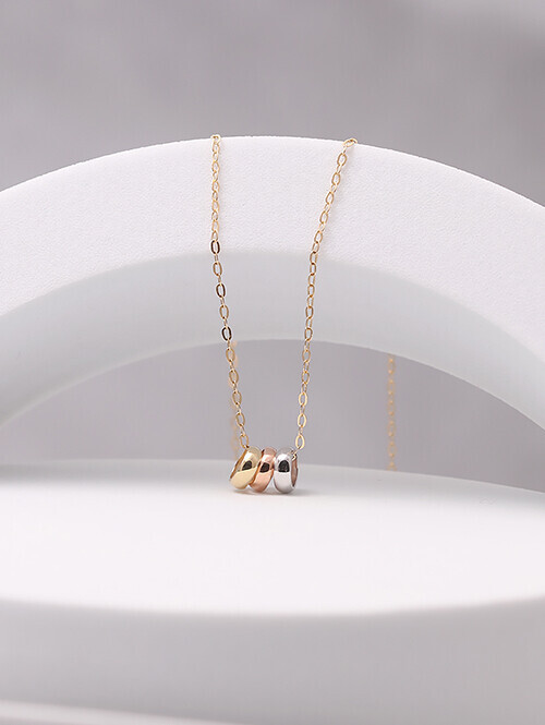 14K 엥게이지 믹스링 목걸이