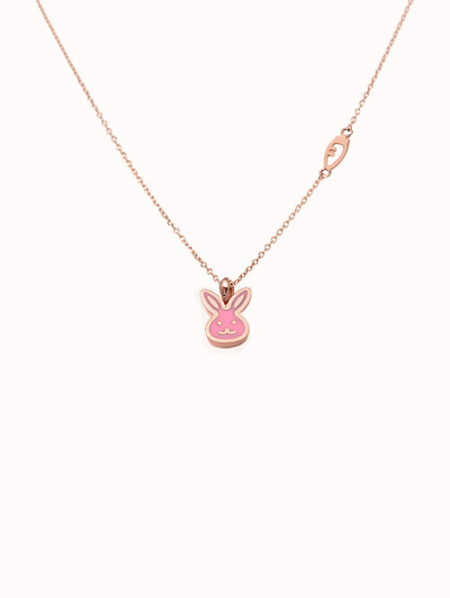 14K 18K 컬러 에폭시 토끼목걸이