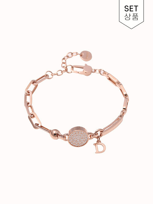 14K 18K 달레인 D 써클 언발 팔찌